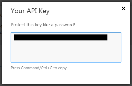 Copy your API key